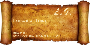 Luncanu Irma névjegykártya